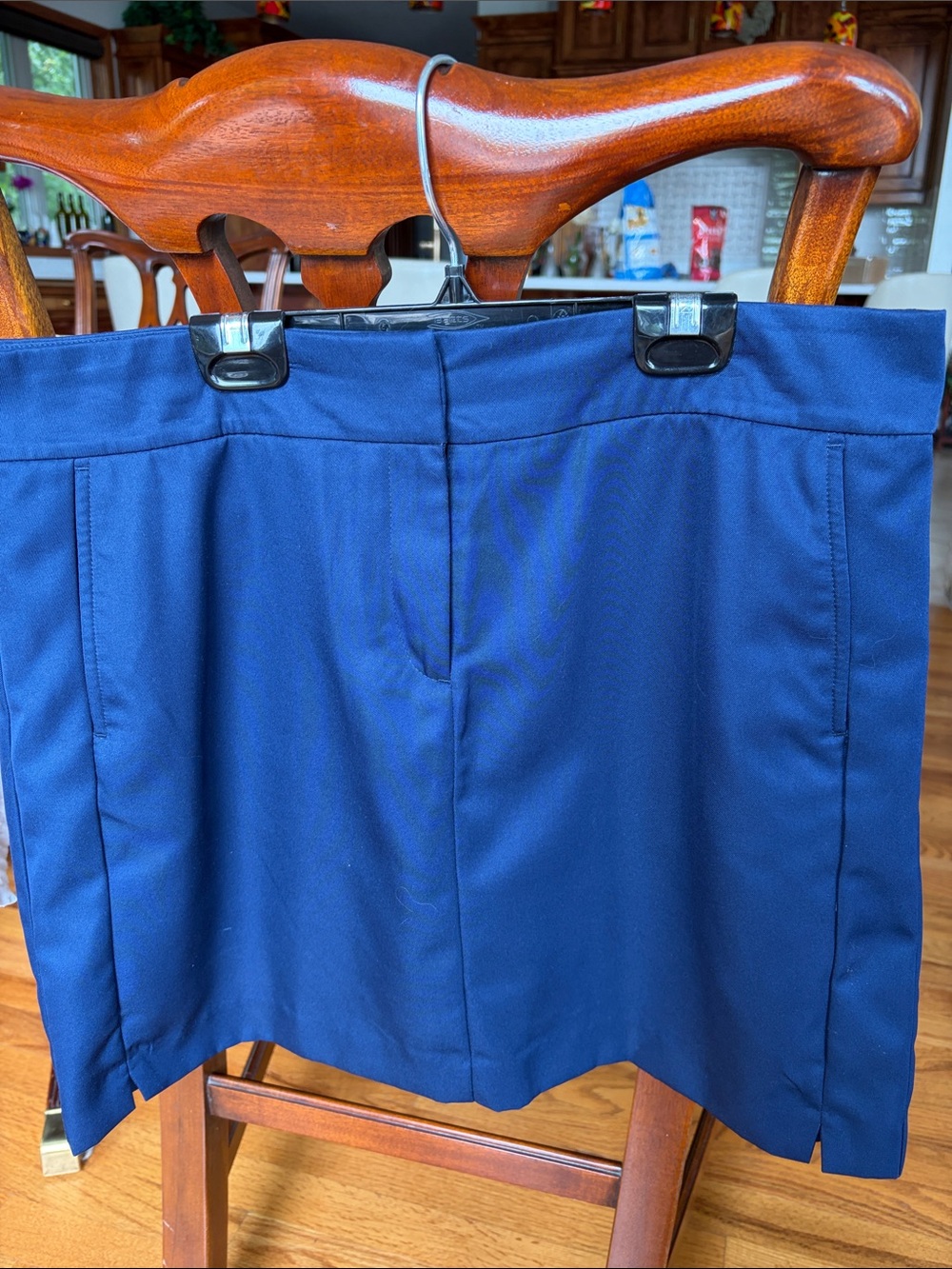 Izod Navy Straight Skort with Back Pocket Detail